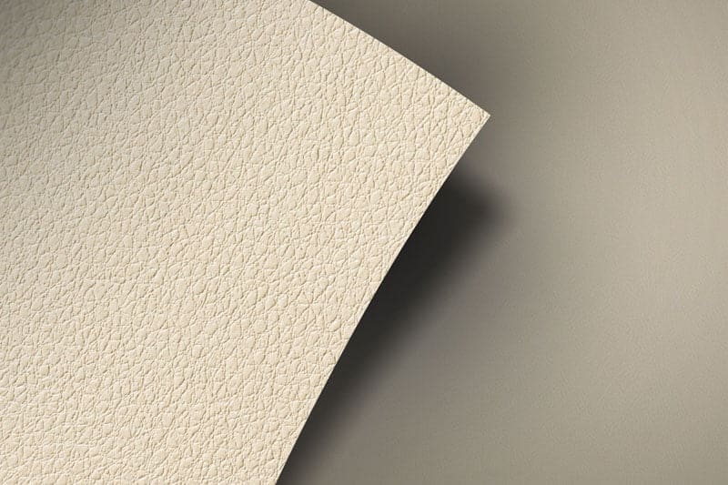 Beige Grained Leather