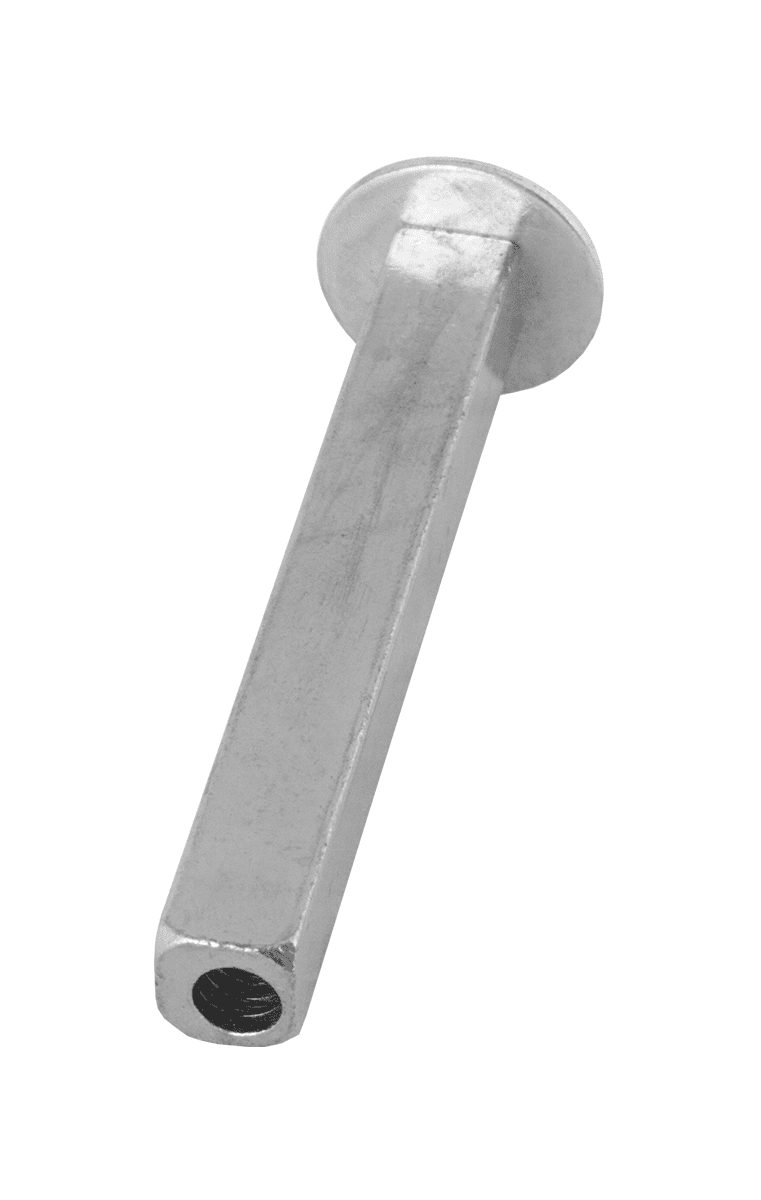 Dummy wisselstift 8x8x65 mm met plaat t.b.v. deurdikte 40 mm