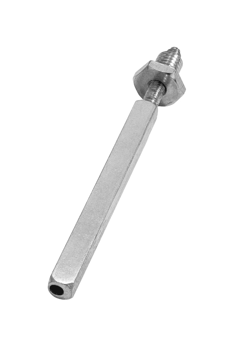 Wisselstift excentrisch vast/draaibaar M10x35 mm / 8x8x100 mm t.b.v. deurdikte 56 mm