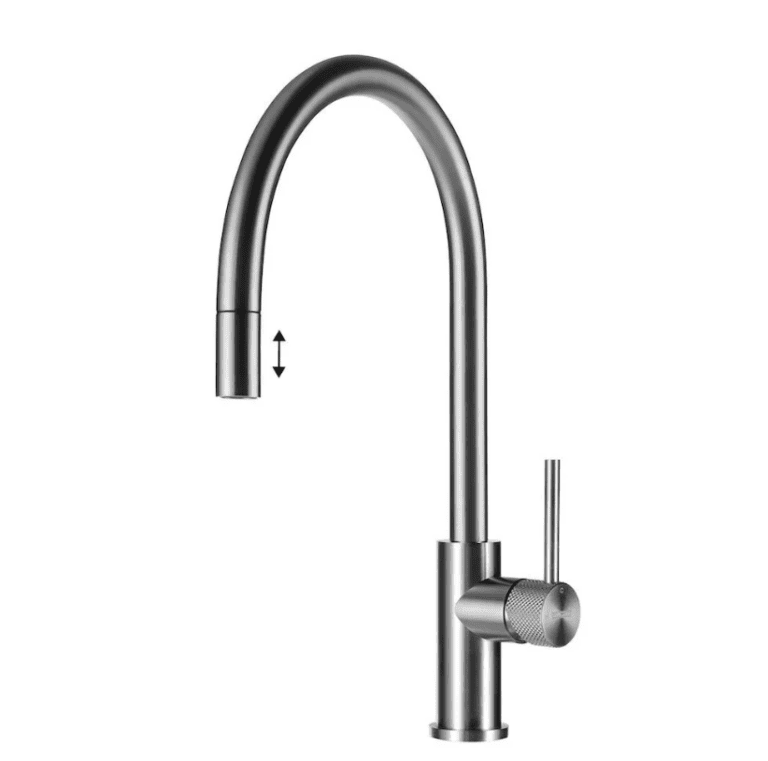 Lorreine Aire-XX Eenhendel Keukenmengkraan Met Luxe Hendel Volledig RVS Met Uittrekbare Handdouche