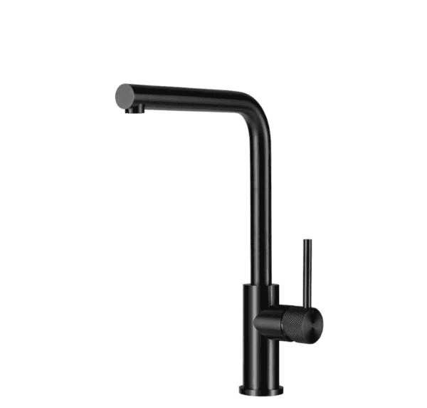 Lorreine Dart-Black-XX Eenhendel Keukenmengkraan Met Luxe Hendel Zwart
