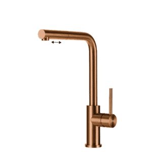 Lorreine Tweed-Copper Eenhendel Keukenmengkraan Copper Met Uittrekbare Handdouche