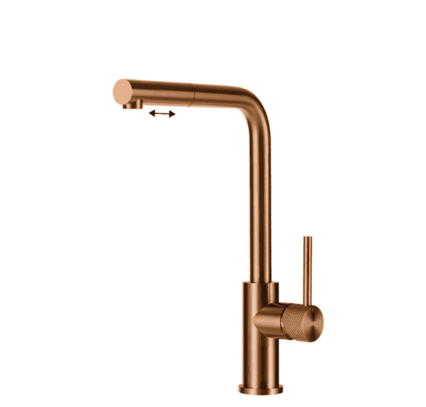 Lorreine Tweed-Copper-XX Eenhendel Keukenmengkraan Met Luxe Hendel Copper
