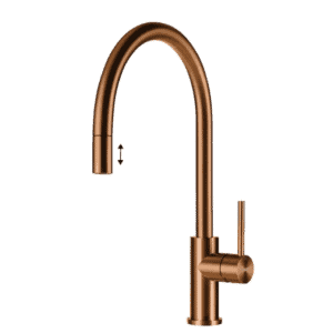 Lorreine Aire-Copper Eenhendel Keukenmengkraan Copper Met Uittrekbare Handdouche