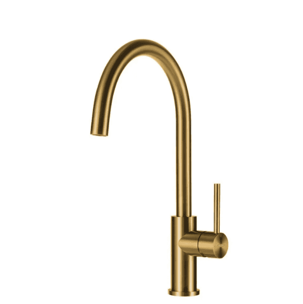 Lorreine Mersey-Gold Eenhendel Keukenmengkraan Goud