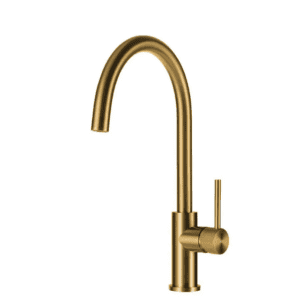 Lorreine Mersey-Gold-XX Eenhendel Keukenmengkraan Met Luxe Hendel Goud