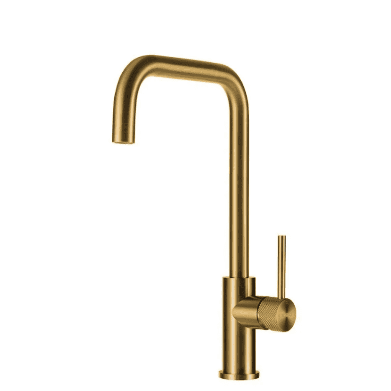 Lorreine Medway-Gold-XX Eenhendel Keukenmengkraan Met Luxe Hendel Goud