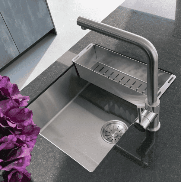 Lorreine 34R Enkele Keukenspoelbak RVS 34 x 40 Onderbouw - Vlakbouw - Opbouw