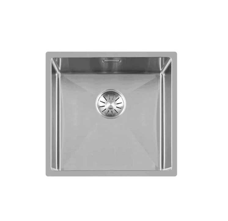 Lorreine 40R Enkele Keukenspoelbak RVS 40 x 40 Onderbouw - Vlakbouw - Opbouw
