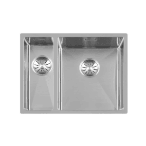 Lorreine 1534R Anderhalve Keukenspoelbak Rechts RVS 15 x 40 + 34 x 40 Onderbouw - Vlakbouw - Opbouw