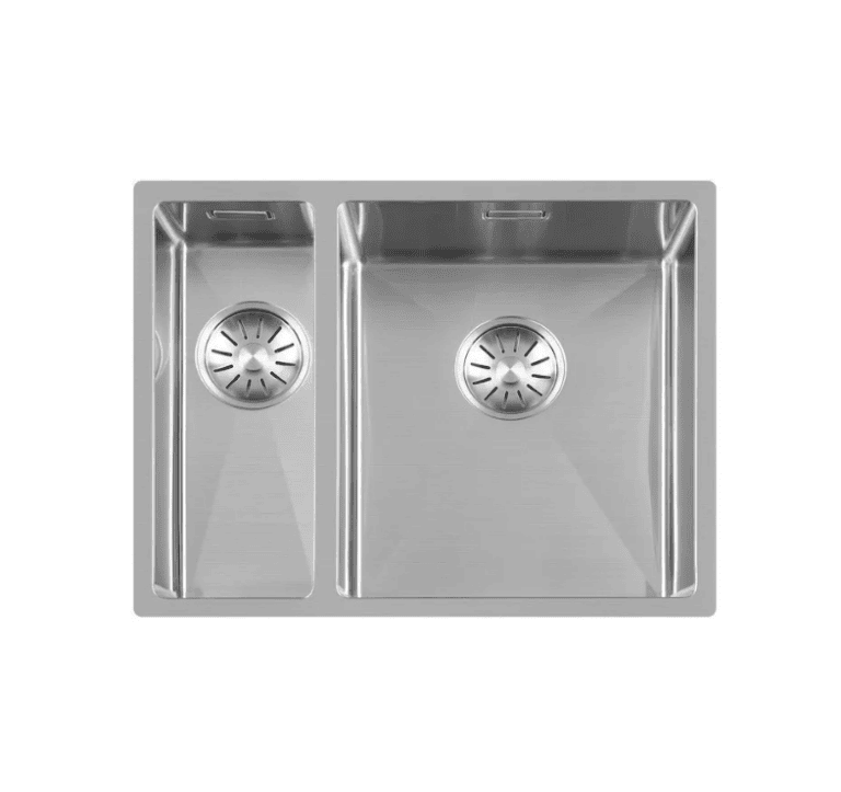 Lorreine 1534R Anderhalve Keukenspoelbak Rechts RVS 15 x 40 + 34 x 40 Onderbouw - Vlakbouw - Opbouw