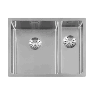 Lorreine 3415SP Luxe Anderhalve Keukenspoelbak Links RVS 34 x 40 + 15 x 40 Onderbouw – Vlakbouw – Opbouw