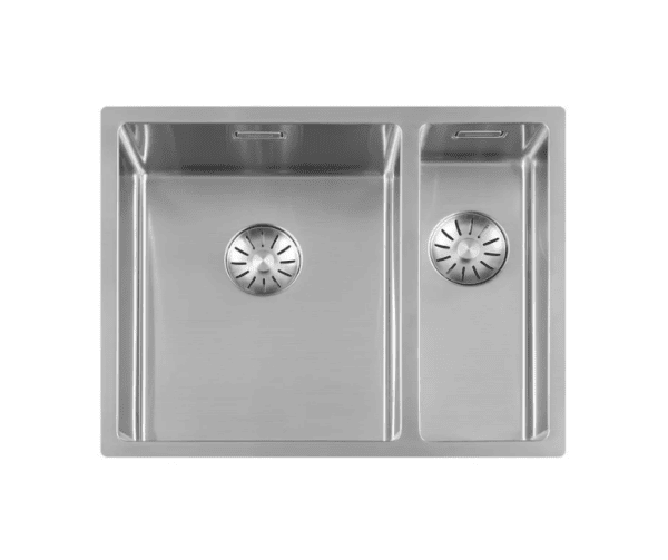 Lorreine 3415SP Luxe Anderhalve Keukenspoelbak Links RVS 34 x 40 + 15 x 40 Onderbouw – Vlakbouw – Opbouw