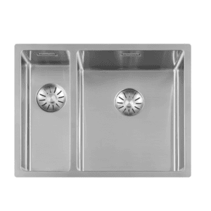 Lorreine 1534SP Luxe Anderhalve Keukenspoelbak Rechts RVS 15 x 40 + 34 x 40 Onderbouw – Vlakbouw – Opbouw