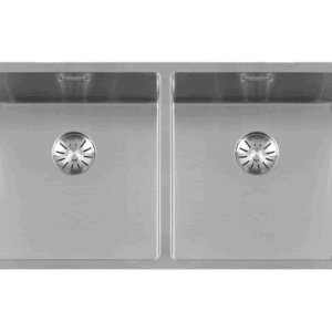 Lorreine 4040SP Luxe Dubbele Keukenspoelbak RVS 40 x 40 + 40 x 40 Onderbouw – Vlakbouw – Opbouw