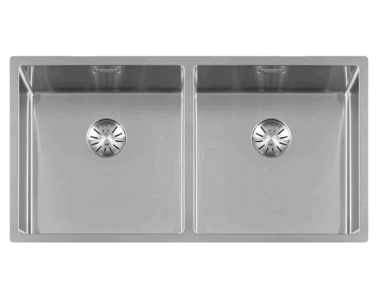 Lorreine 4040SP Luxe Dubbele Keukenspoelbak RVS 40 x 40 + 40 x 40 Onderbouw – Vlakbouw – Opbouw