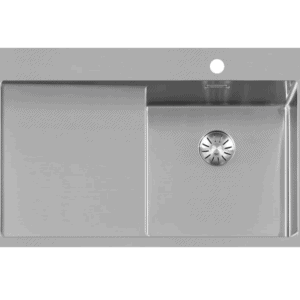 Lorreine 40SPDB-L Luxe Enkele Keukenspoelbak Rechts Met Kraangat RVS 86 x 51 Onderbouw – Vlakbouw – Opbouw