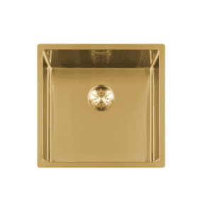 Lorreine 40SP-Gold Luxe Enkele Keukenspoelbak Goud 40 x 40 Onderbouw – Vlakbouw – Opbouw