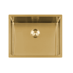 Lorreine 50SP-Gold Luxe Enkele Keukenspoelbak Goud 50 x 40 Onderbouw – Vlakbouw – Opbouw