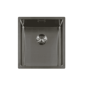 Lorreine 34SP-Gunmetal Luxe Enkele Keukenspoelbak Gun Metal 34 x 40 Onderbouw – Vlakbouw – Opbouw