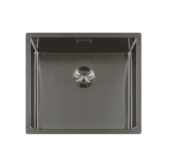 Lorreine 45SP-Gunmetal Luxe Enkele Keukenspoelbak Gun Metal 45 x 40 Onderbouw – Vlakbouw – Opbouw