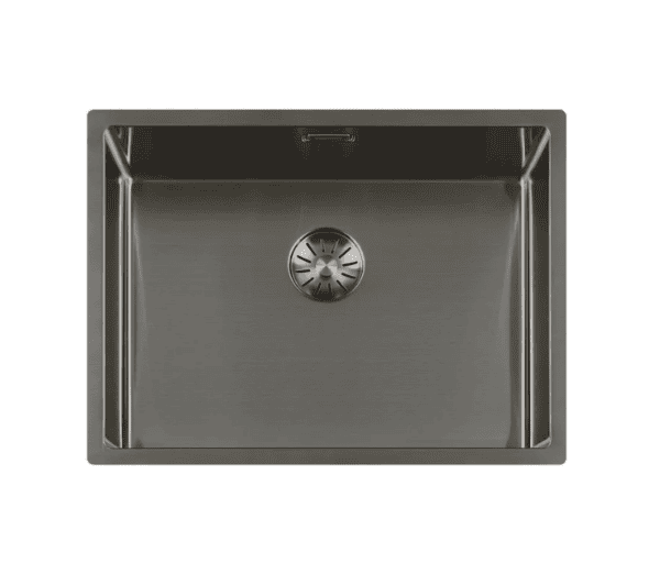 Lorreine 55SP-Gunmetal Luxe Enkele Keukenspoelbak Gun Metal 55 x 40 Onderbouw – Vlakbouw – Opbouw