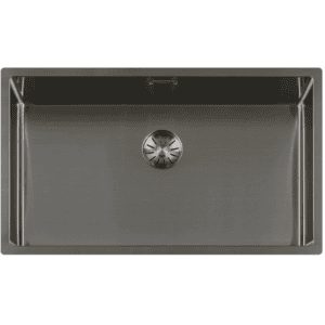 Lorreine 74SP-Gunmetal Luxe Enkele Keukenspoelbak Gun Metal 74 x 40 Onderbouw – Vlakbouw – Opbouw