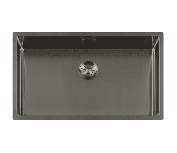 Lorreine 74SP-Gunmetal Luxe Enkele Keukenspoelbak Gun Metal 74 x 40 Onderbouw – Vlakbouw – Opbouw
