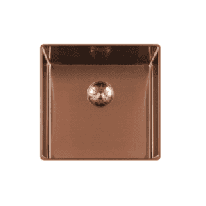 Lorreine 40SL-1016-Copper Luxe Enkele Keukenspoelbak Copper 40 x 40 Speciaal Voor Vlakbouw In Onder Andere Keramiek Of Dekton