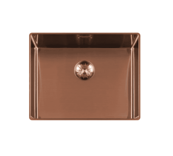 Lorreine 50SL-1016-Copper Luxe Enkele Keukenspoelbak Copper 50 x 40 Speciaal Voor Vlakbouw In Onder Andere Keramiek Of Dekton
