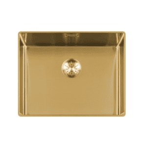 Lorreine 50SL-1016-Gold Luxe Enkele Keukenspoelbak Goud 50 x 40 Speciaal Voor Vlakbouw In Onder Andere Keramiek Of Dekton