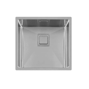 Lorreine 40VK Luxe Enkele Keukenspoelbak RVS Met Vierkante Korfplug 40 x 40 Onderbouw - Vlakbouw - Opbouw