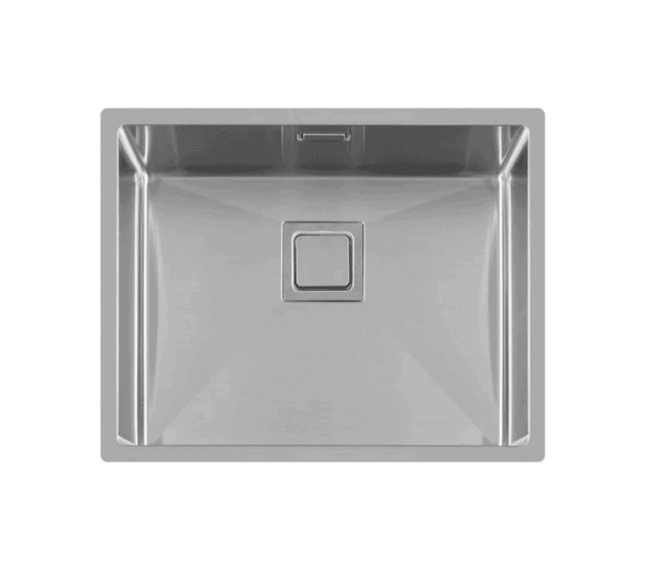 Lorreine 50VK Luxe Enkele Keukenspoelbak RVS Met Vierkante Korfplug 50 x 40 Onderbouw - Vlakbouw - Opbouw