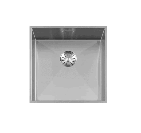 Lorreine 42WT Luxe Enkele Keukenspoelbak RVS 42 x 42 Speciaal Voor Inbouw In Stenen Blad Onderbouw