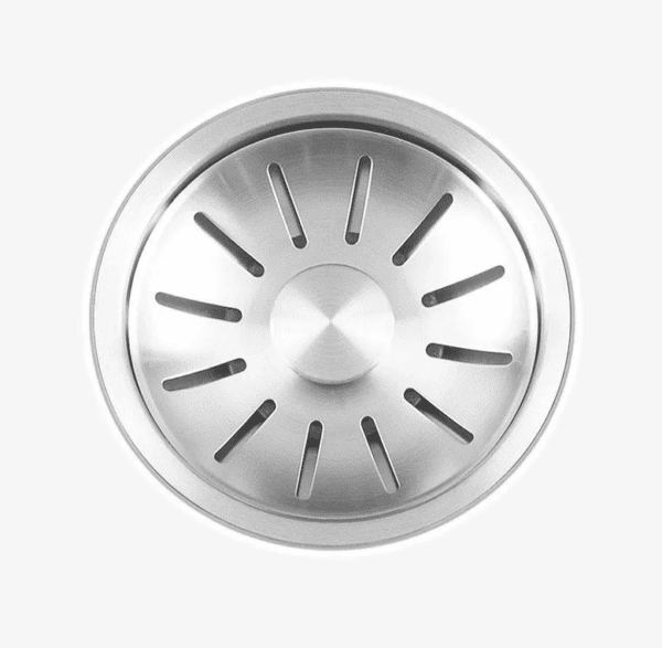 Lorreine 1534WQ-FU-Inox Luxe Anderhalve Keukenspoelbak Rechts Graniet Wit Met Korfplug RVS 15 x 40 + 34 x 40 Vlakbouw Of Onderbouw