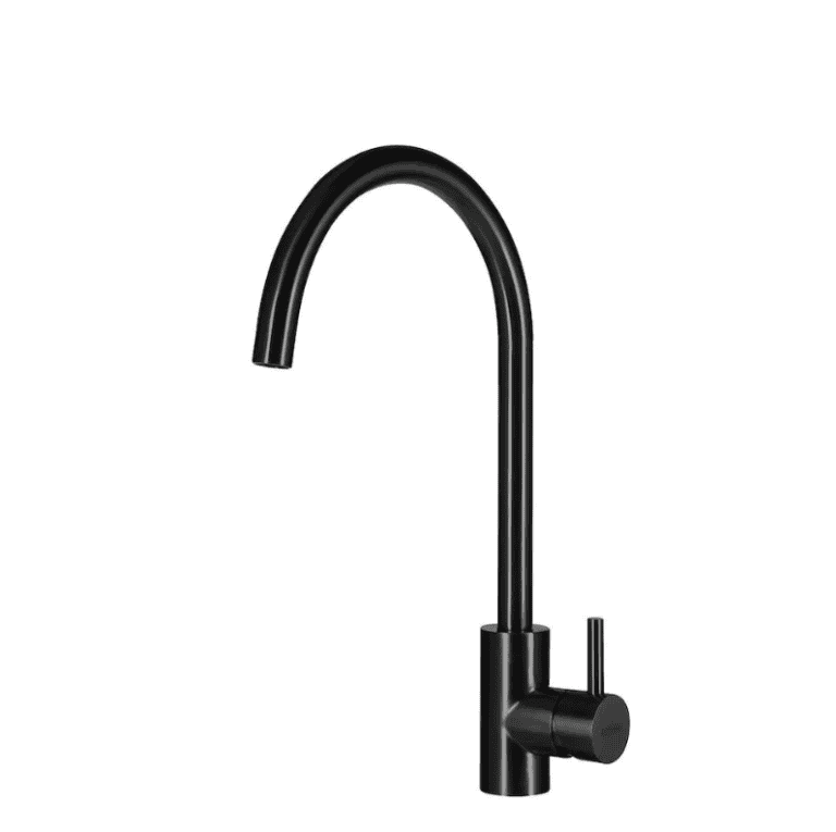 Lorreine Pro-Round-Black Eenhendel Keukenmengkraan Zwart