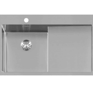 Lorreine 40SPDB-R Luxe Enkele Keukenspoelbak Links Met Kraangat RVS 86 x 51 Onderbouw – Vlakbouw – Opbouw