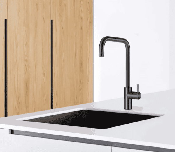 Lorreine Pro-Square-Gunmetal Eenhendel Keukenmengkraan Gun Metal