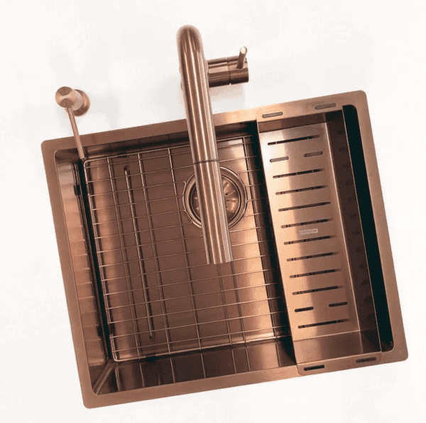Lorreine 50SP-Copper Luxe Enkele Keukenspoelbak Copper 50 x 40 Onderbouw – Vlakbouw – Opbouw