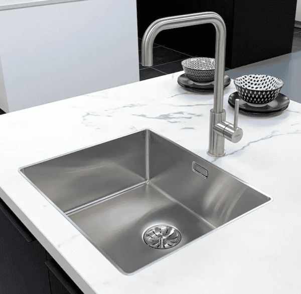 Lorreine 55SL-1016 Luxe Enkele Keukenspoelbak RVS 55 x 40 Speciaal Voor Vlakbouw In Onder Andere Keramiek Of Dekton