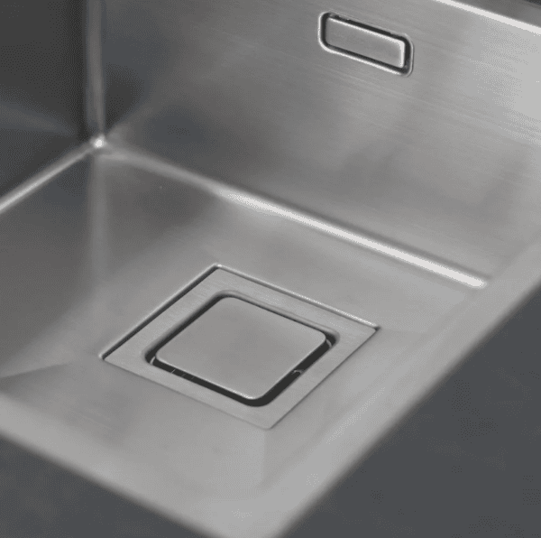 Lorreine 40VK Luxe Enkele Keukenspoelbak RVS Met Vierkante Korfplug 40 x 40 Onderbouw - Vlakbouw - Opbouw