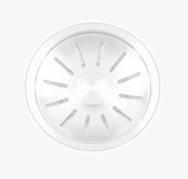 Lorreine 40WQ-FU Luxe Enkele Keukenspoelbak Graniet Wit Met Korfplug Wit 40 x 40 Vlakbouw Of Onderbouw