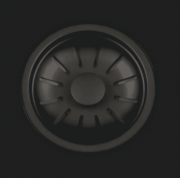 Lorreine 1534BQ44DB-T-Gunmetal Luxe Anderhalve Keukenspoelbak Graniet Zwart Met Korfplug Gun Metal 96 x 50 Opbouw